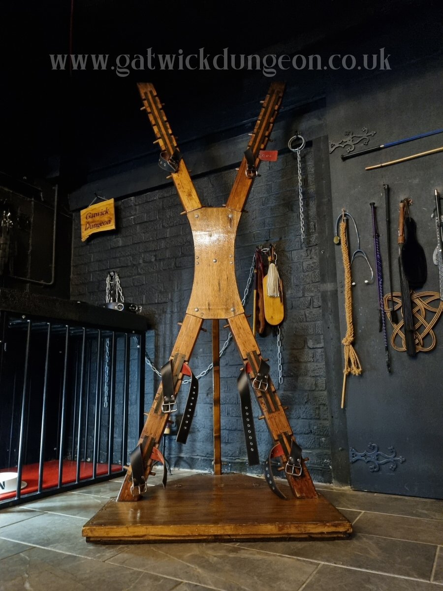 It's one of a kind made especially for the Gatwick Dungeon. gatwickdungeon.co.uk 

#standrewscross #gatwickdungeon #dungeonhire #adultfun #playspace