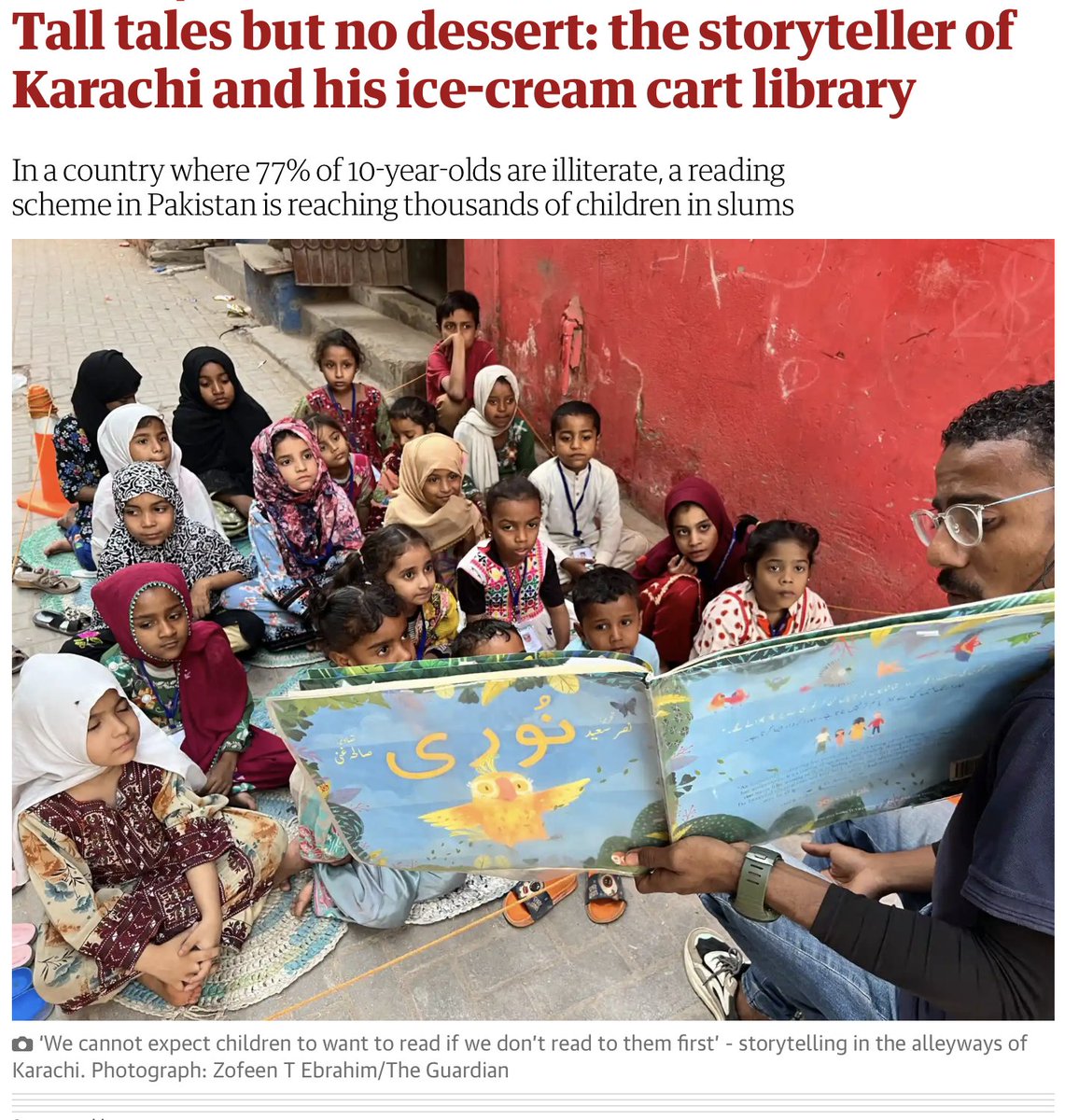 'Pedalling down a narrow alleyway in Karachi’s crowded Lyari Town, Saira Bano slows as she passes a group of children sitting on the ground, listening to a man reading aloud from a book. The eight-year-old gets off her bike, slips off her sandals, and sits on the mat at the…