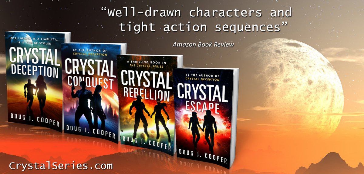 The alien stepped onto the deck with an air of entitlement. The Crystal Series – futuristic action & suspense Start with first book CRYSTAL DECEPTION Series info: CrystalSeries.com Buy link: amazon.com/default/e/B00F… #kindleunlimited #scifi