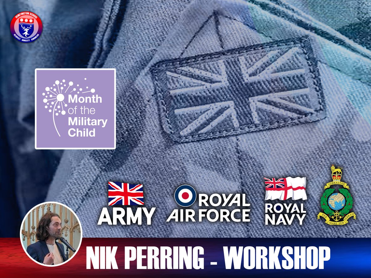 Award winning author and filmmaker, Nik Perring (nikperring.com) has been back to School for his third visit to work with our students from years 7 and 8 for the “Month of The Military Child”.

#york #militarychildren #militarychildmonth #army #RAF #navy #creativewriting