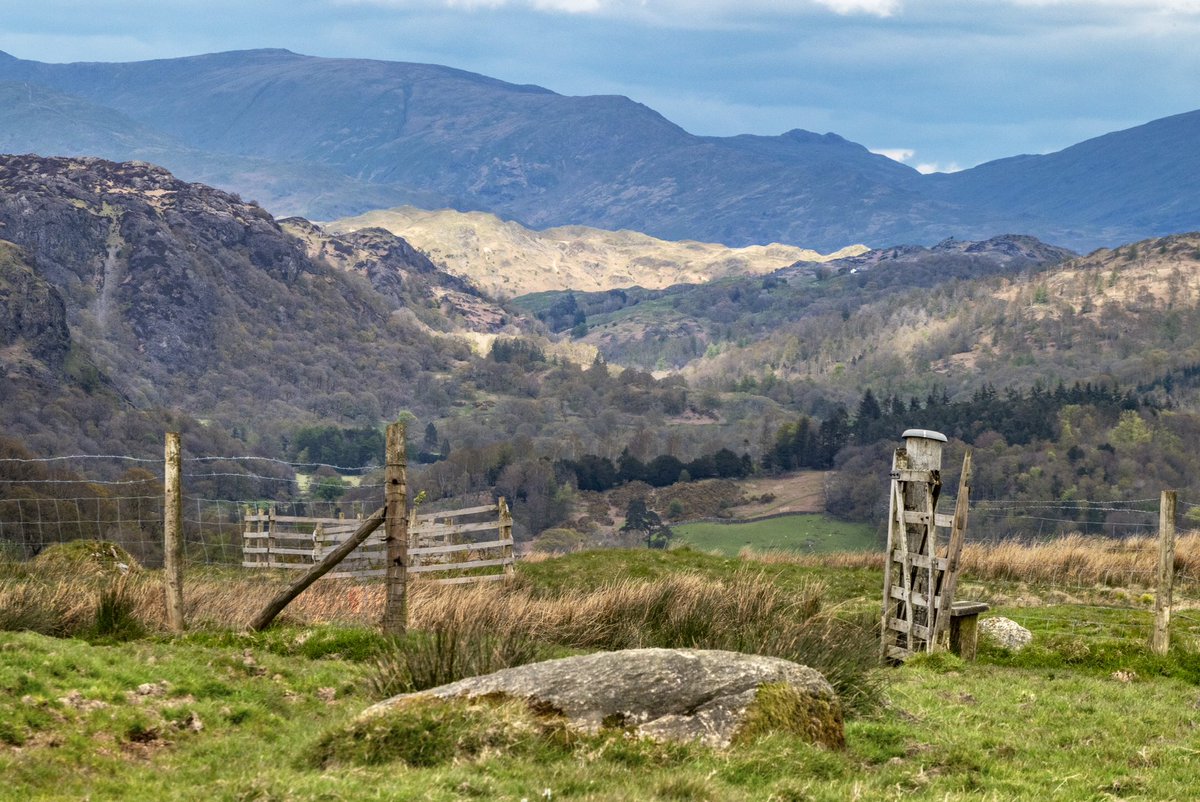 Looking north, through the Yewdale Valley towards the Ambleside fells from Coniston.