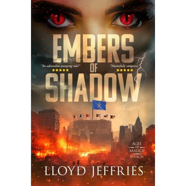 About Featured Book: Embers of Shadow, Ages of Malice, Book III by Lloyd Jeffries $0.99 sale price Sunday, April 28, 2024 through Sunday May 5th, 2024 After the brazen attack on Israel, the Antichrist’s shadow grows. Rhyme Carter faces the fight of he… instagr.am/p/C6VorJYu8m2/