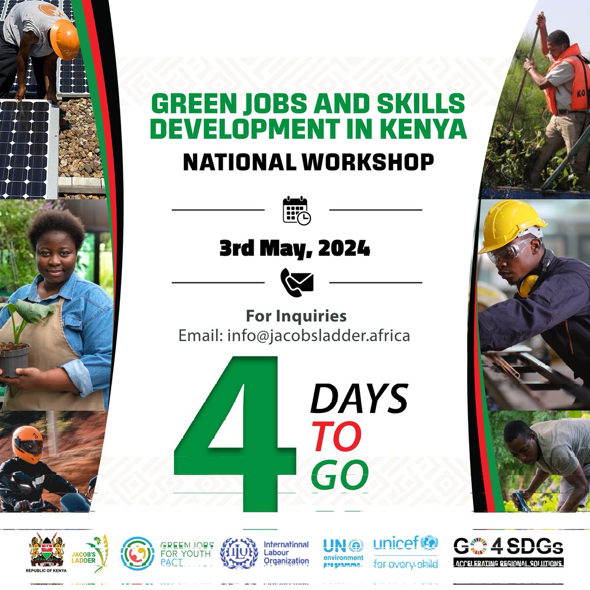 Only 4 DAYS LEFT!

Keep the conversation going by sharing your thoughts and support using our official hashtag #TwendeGreenKE, and together let's amplify the movement towards a greener future for Kenya! 🇰🇪

#TwendeGreenKE #Greenjobs #Greenskills #Circulareconomy #BETA
