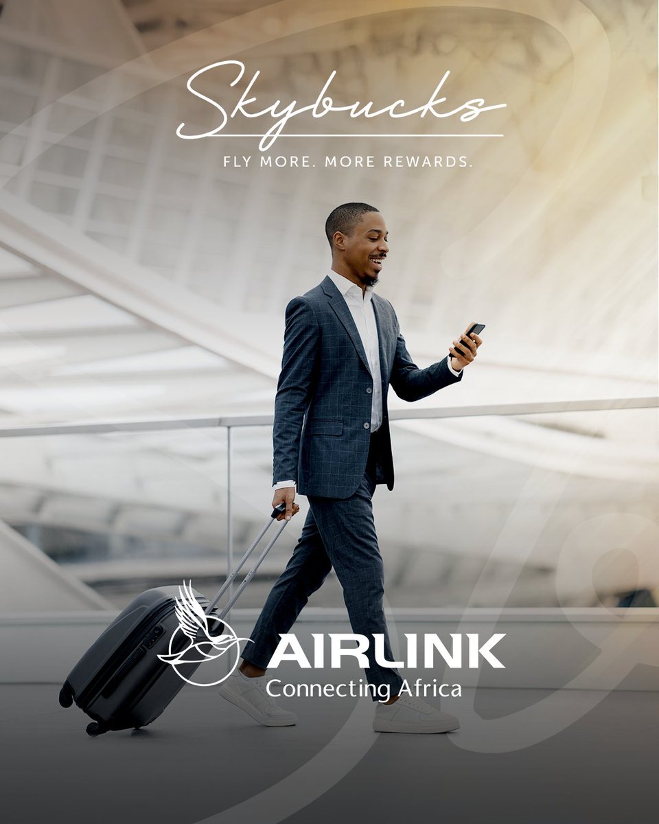 Skybucks just got an upgrade! 🌟📷 Log in & redeem flights effortlessly, check your membership status, and manage your profile.

Download now for a smoother travel experience: bit.ly/3W0cU4y

#FlyAirlinkApp #Airlink #FlyAirlink #FlyTheLink #Skybucks