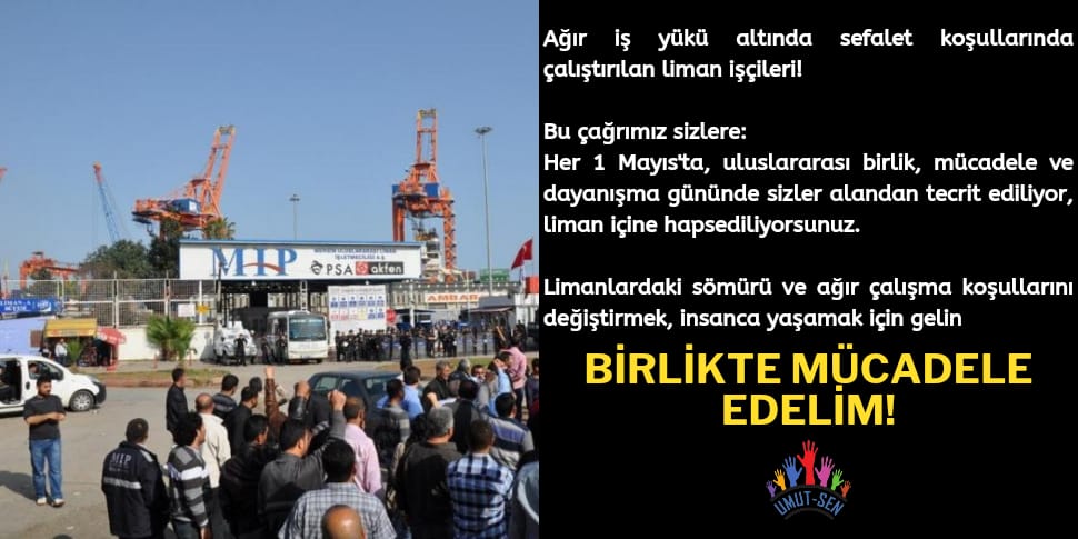 📍Mersin Her 1 Mayıs'ta alandan tecrit edilen liman işçileri hapishanede mi çalışıyor? 1 Mayıs'ta alanlarda olmak, insanca yaşama talebini yükseltmek liman işçilerinin hakkıdır! #1M2024