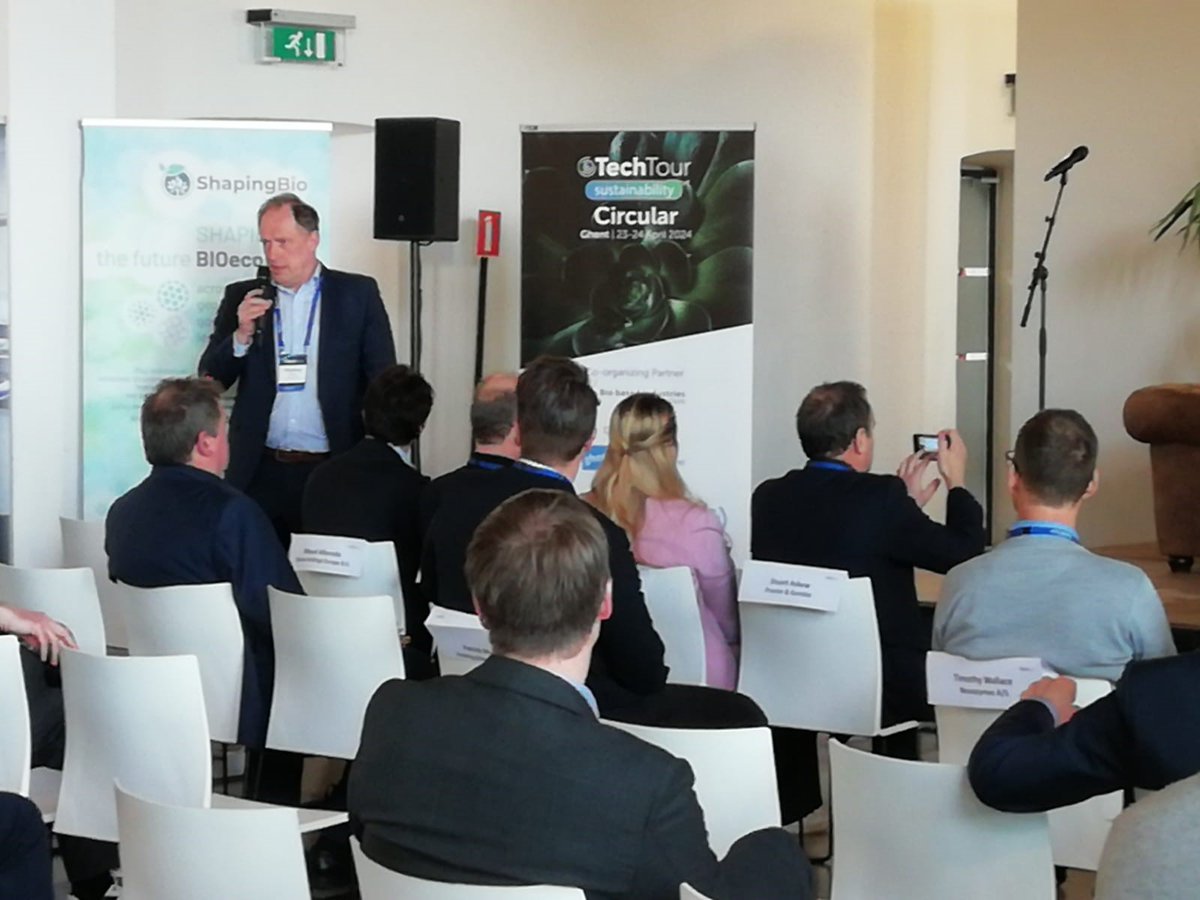 April 24: 180+ game-changers gathered in Ghent for a ShapingBio event during Tech Tour Circular. Live pitching sessions featured bioeconomy startups seeking funding & partnerships for tech deployment. 🥇Winners 
Bioeconomy: Those Vegan Cowboys
Feed, Food, Fork: blue activity GmbH