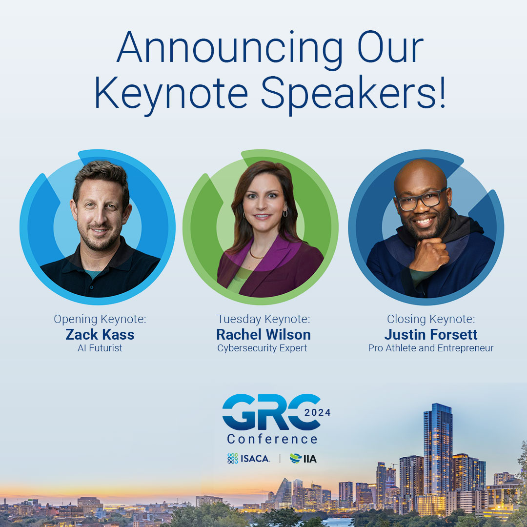 🤩 Secure your spot at #GRCConf, Aug. 12–14 in Austin, TX! Get ready to explore AI innovation with Zack Kass, cybersecurity resilience with Rachel Wilson, and the entrepreneurial spirit with Justin Forsett. Register today and save US$200! bit.ly/49Ta4Sc @TheIIA