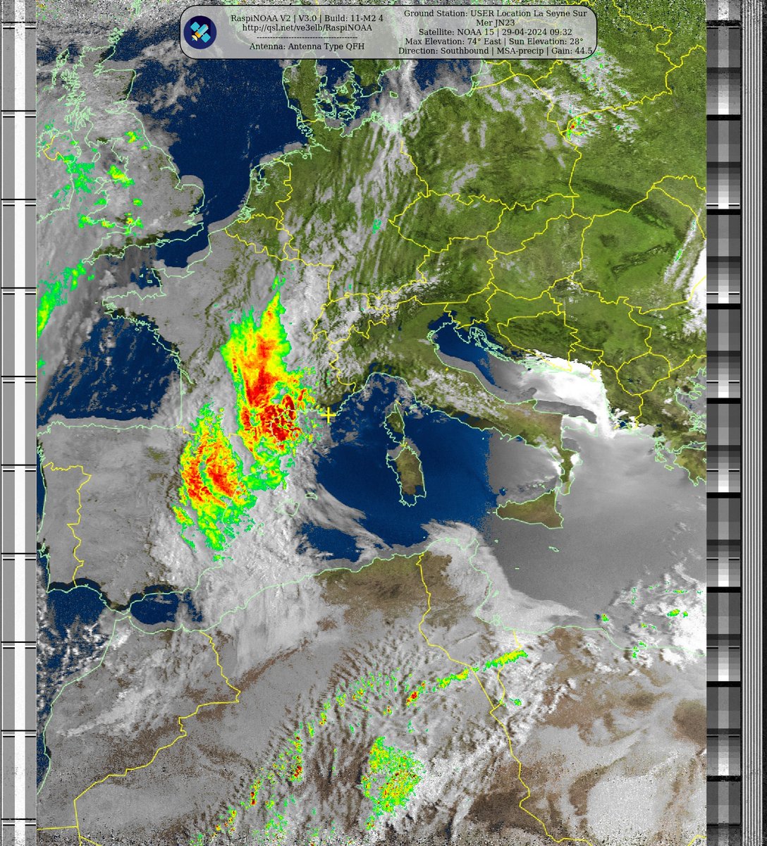 f1smv's tweet photo. #raspi4 #NOAA15 07:14 UTC https://t.co/PIz11RwiNE