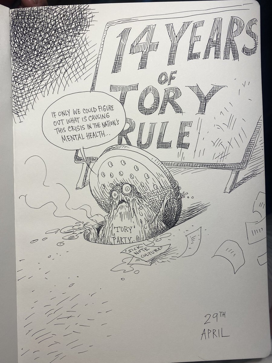 Five years…a sketchbook of political drawings.