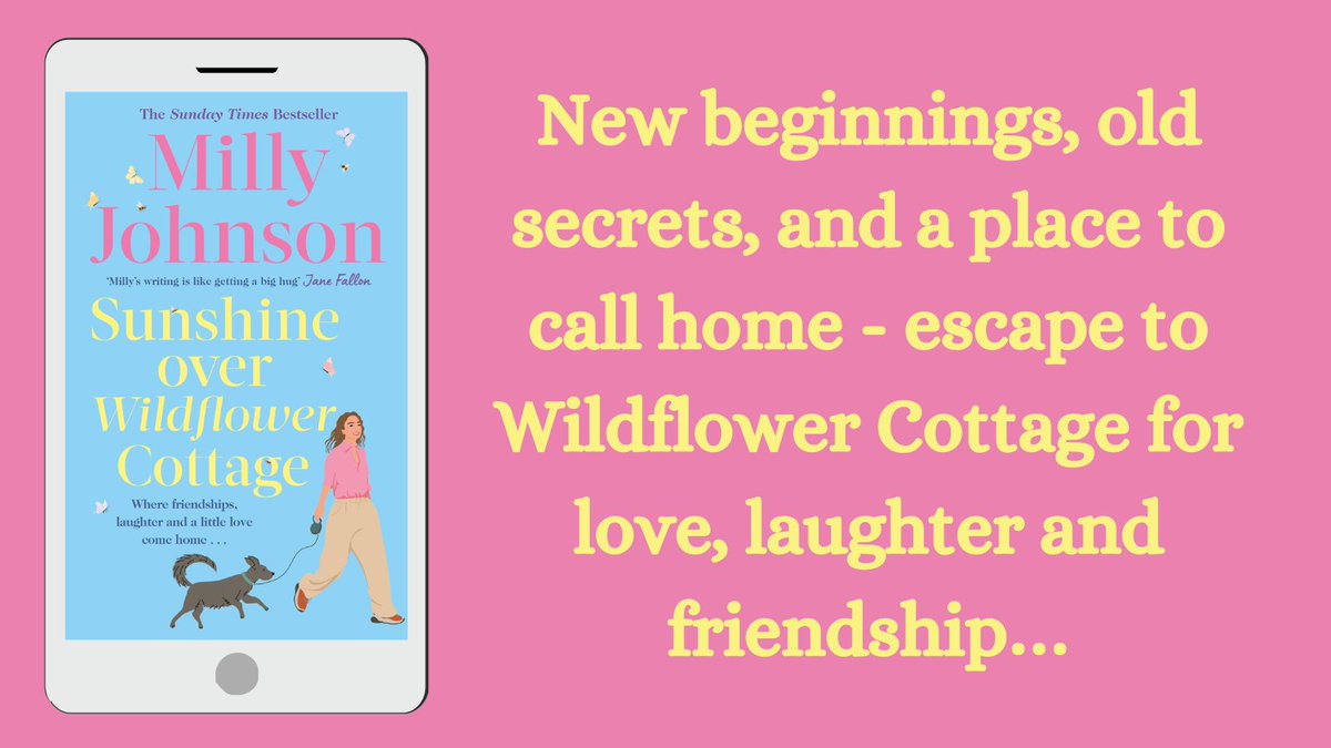 Last chance to grab @millyjohnson's #SunshineOverWildflowerCottage - with her beautiful new jacket - for just 99p in eBook via @AmazonKindle! 'Every time you discover a new Milly book, it’s like finding a pot of gold' heat simonandschuster.co.uk/books/Sunshine…