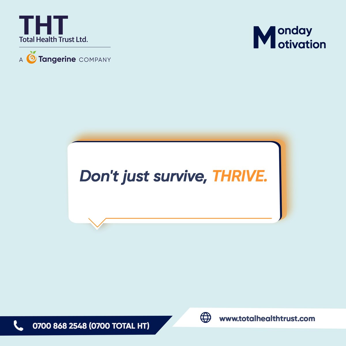 Happy New Week! Don't just get by this week, work towards achieving your goals and growing regardless of the circumstance.

#TotalHealthTrust #MondayMotivation