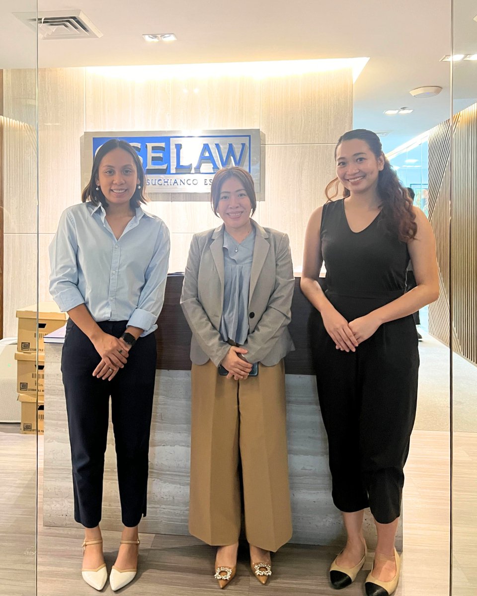 𝗟𝗢𝗢𝗞: ECCP courtesy visit with GSE Law Firm

Earlier today, the ECCP Membership team had the privilege of meeting with GSE Law, represented by its Partner Atty. Pia Isabel Co. 

#ChamberOfChoice
#BrighterPossibilities