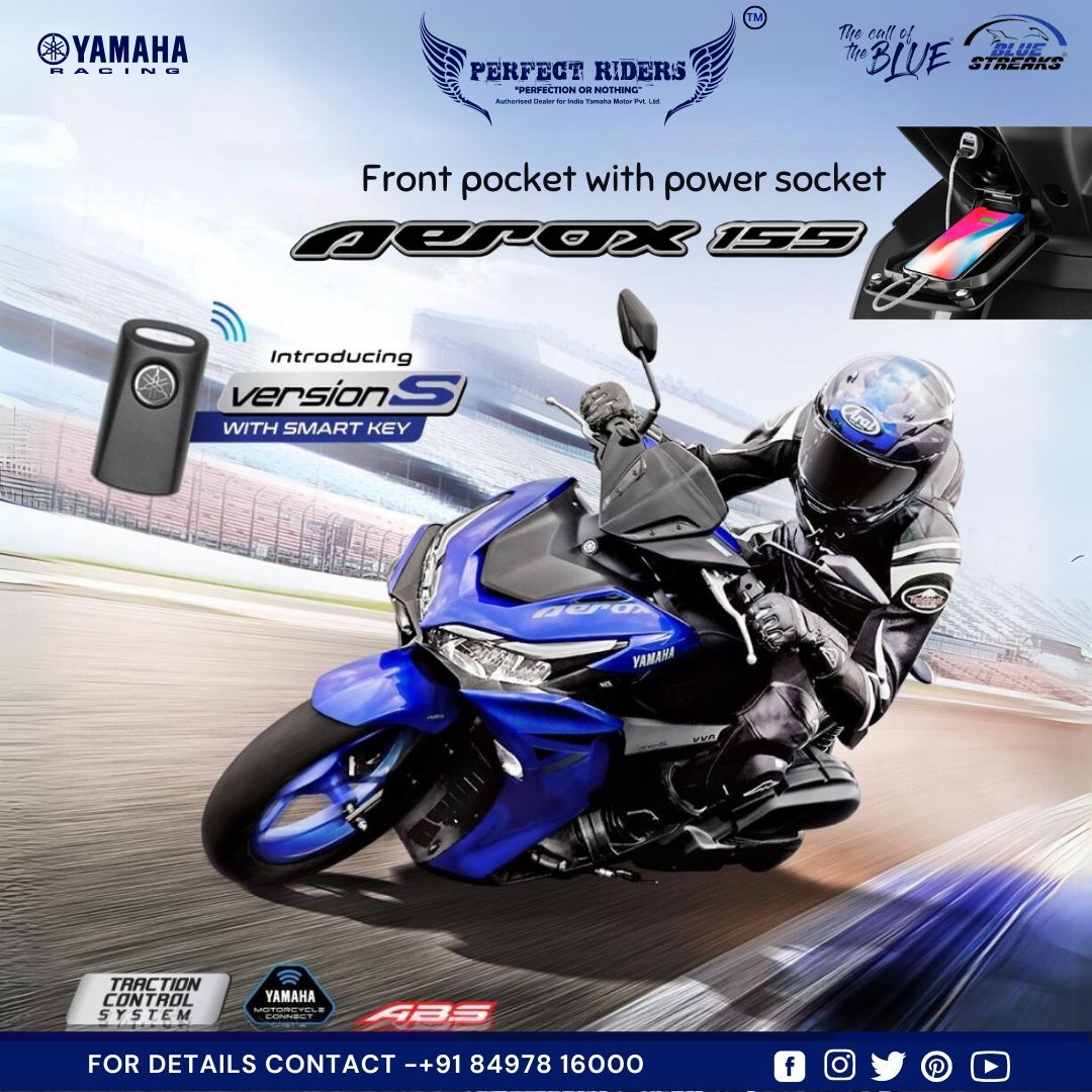 Stay connected on the go! Introducing the Aerox 155 with a convenient front pocket featuring a power socket. 🛵

#perfectriders #aerox155 #yamahamotorcycles #motorcycleaccessories #stylishride #convenientfeatures #poweroutlet #ontheroad #nevermissabeat #perfectriders #testdrive