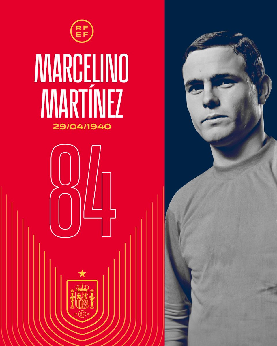 🎂 𝐇𝐚𝐩𝐩𝐲 𝐛𝐢𝐫𝐭𝐡𝐝𝐚𝐲 𝐥𝐞𝐠𝐞𝐧𝐝!! 

Marcelino Martínez, whose goal was decisive against the Soviet Union in 1964 to win us our first European Championships, turns 84 today

🤗 Have a wonderful day!!

#VamosEspaña
