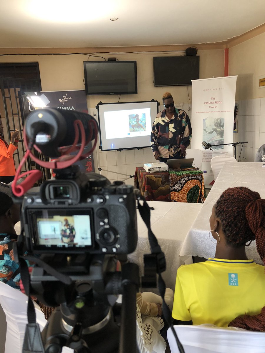 Great time speaking to young creatives for the Orisha pride project most of whom were refugees, really great interactive session. Thanks @simmafrica for having spaces like these open to the youth. Let’s keep leading with Africa. 📸 @bwettephotography