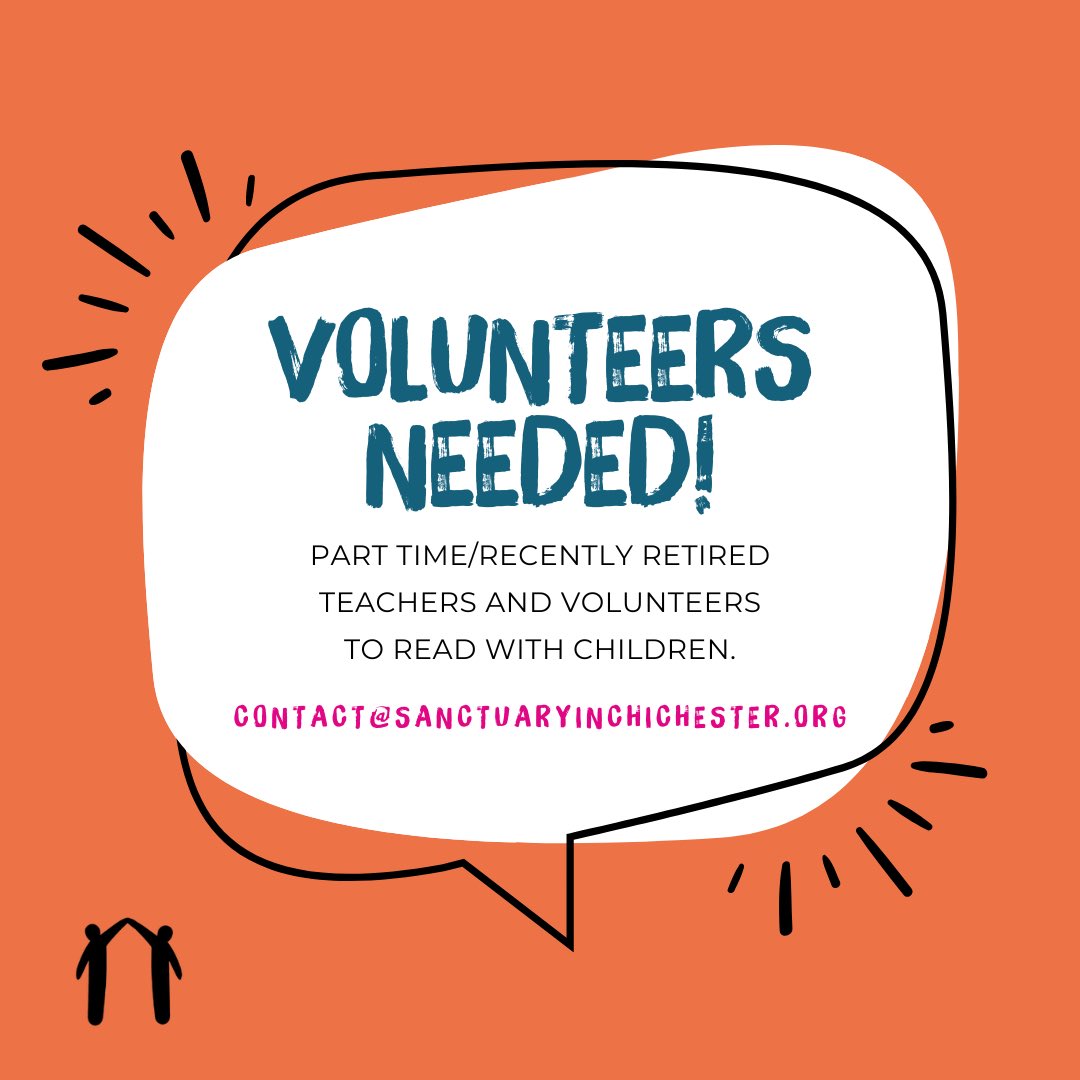 We are working with local high schools to provide additional tutoring for children of refugees and asylum seekers. Are you please able to help? If you are able to offer your time, please email – contact@sanctuaryinchichester.org #refugeeswelcome #chichester #volunteer