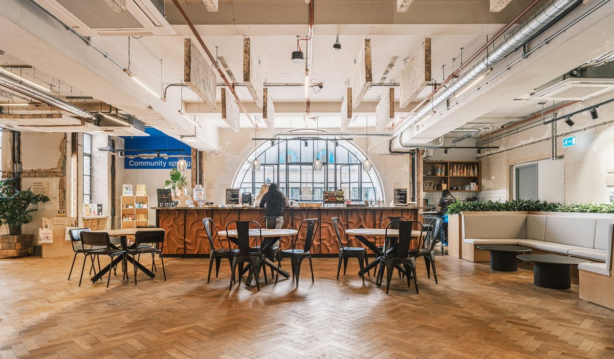 Join Dickon Hayward, Director at Material Works Architecture for a tour of #Sustainable #Workspaces - a community of #climate technology start-ups in County Hall - the Grade II* listed former GLC building. @DickonHayward @materialworksarch BOOK HERE buff.ly/3TZS4Qt