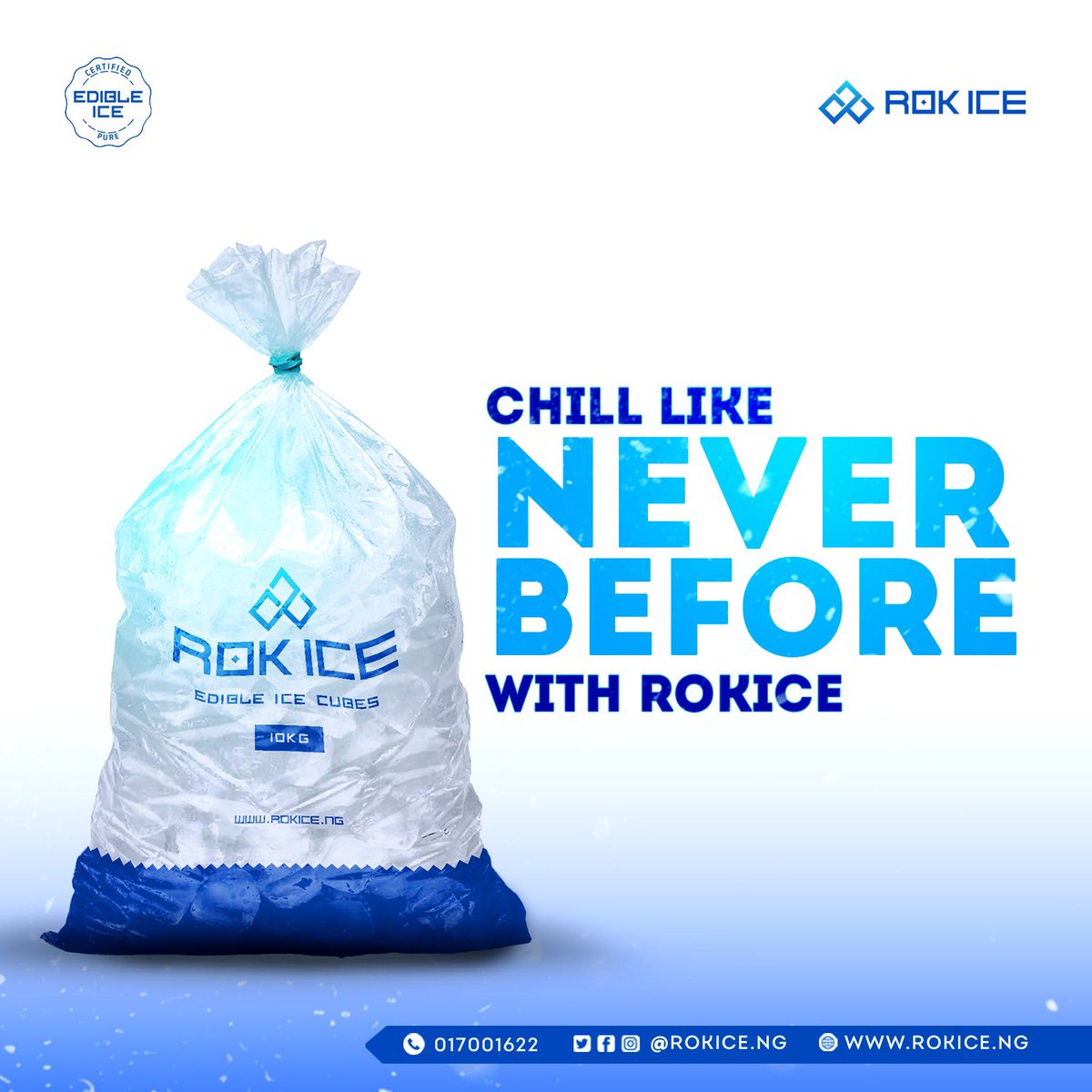 Chill like never before with rokice😍😍😍

Your party is never complete without rokice 🤩🤩🤩🤩

Send a DM to order and we will deliver to you

#partyice #gtco #gtcofooddrink #icecubes #lagospartyvendors #lagosdrinksvendor