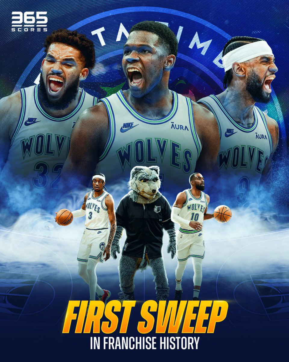The Minnesota Timberwolves are on to the next round! 🐺 Anthony Edwards lead the Wolves to their first sweep ever with 40 points!