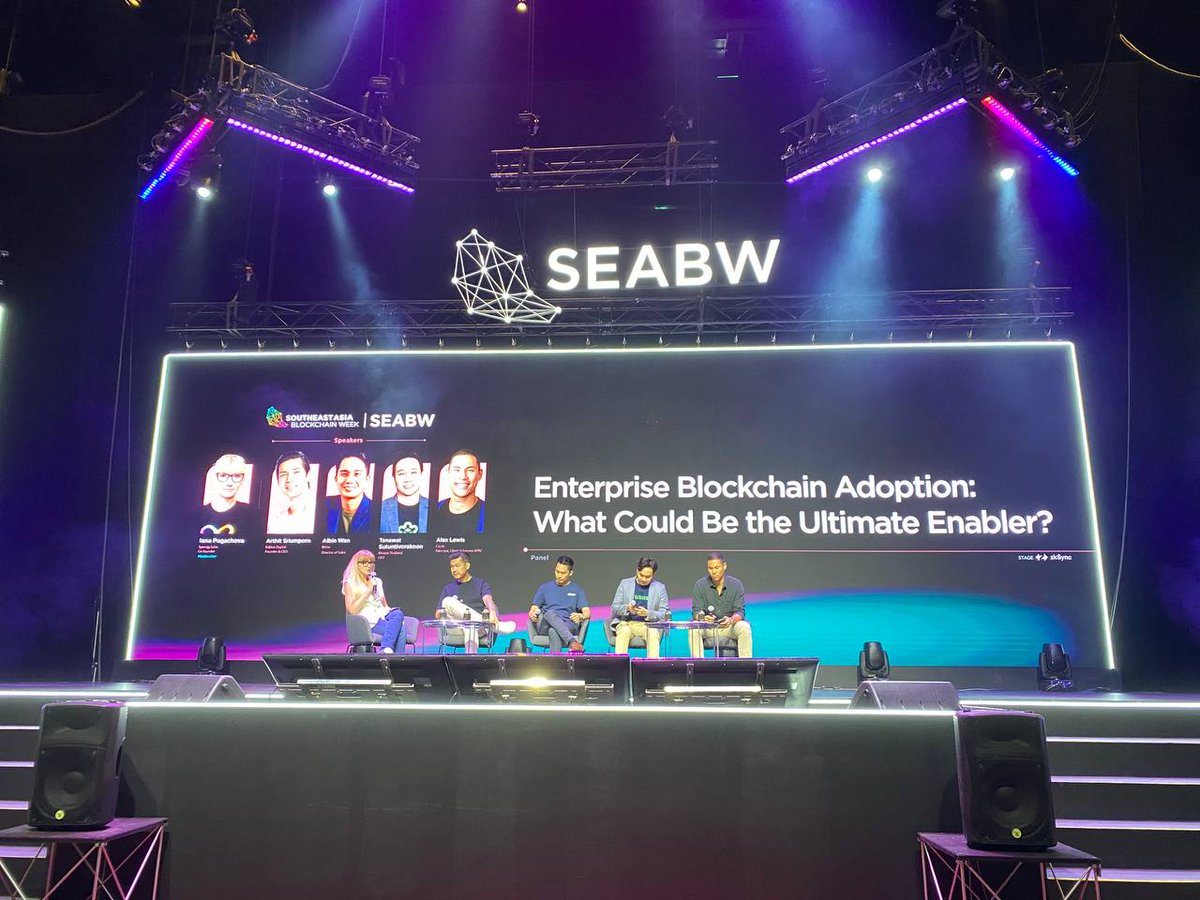 #SEABW2024 Panel Recap: Enterprise Blockchain's Ultimate Enabler The panel on enterprise blockchain adoption at the Southeast Asia Blockchain Week 2024 conference in Bangkok drew insights from key industry leaders. Moderated by @DeFiWizards Iana Pugachova, co-founder of…