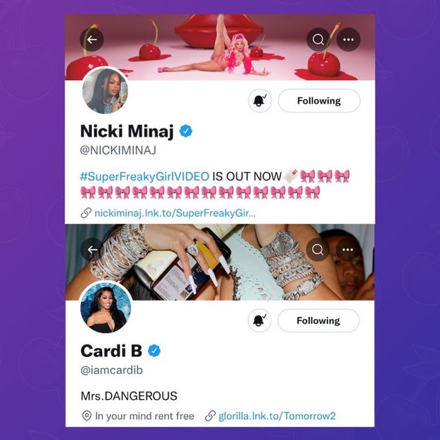 MsDangerous16's tweet image. Cardi really knows how to clear her😭🤣 she thought she was being slick putting JT as her profile picture
