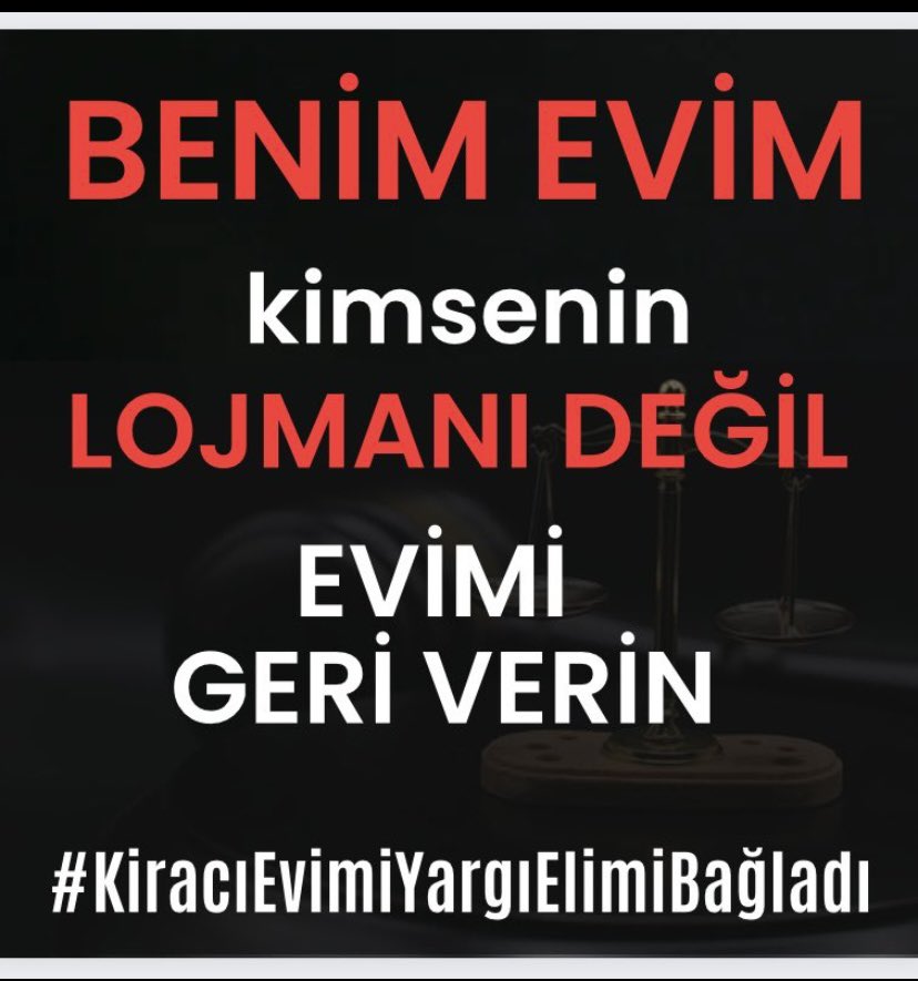 Barınma hakkı yasal haktır ama bunu devlet karşılamak zorunda evdahipleri değil 
#KiracıEvimiYargıElimiBağladı 
#işgalçiKiracılar