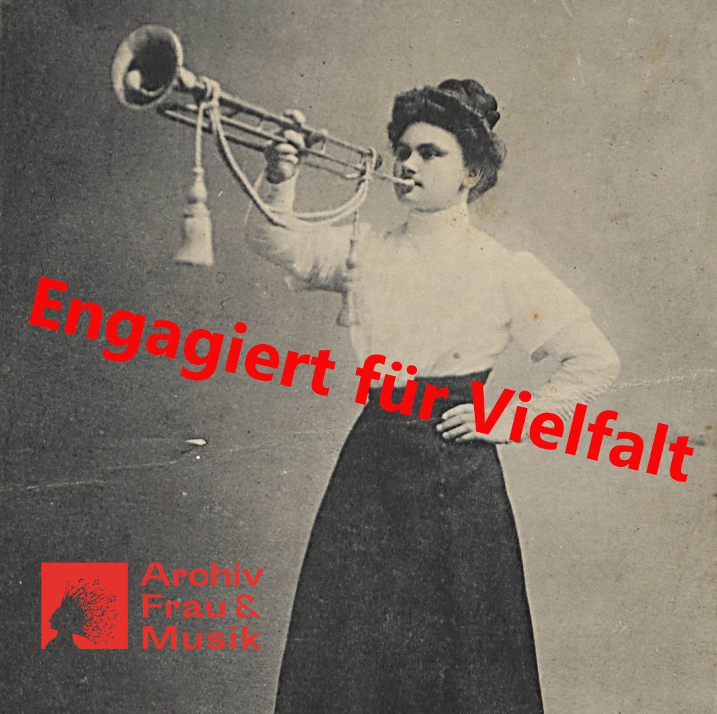 ENGAGIERT FÜR VIELFALT! Mit 'unserer' Ida Dümke als Fanfarenbläserin & Trompetistin! Ihr findet sie in unserem Archiv in der weltgrößten Postkartensammlung von Damenblaskapellen, teils für das @DDFArchiv digitalisiert! Entdeckt wahre Schätze! deutsche-digitale-bibliothek.de/content/blog/d…