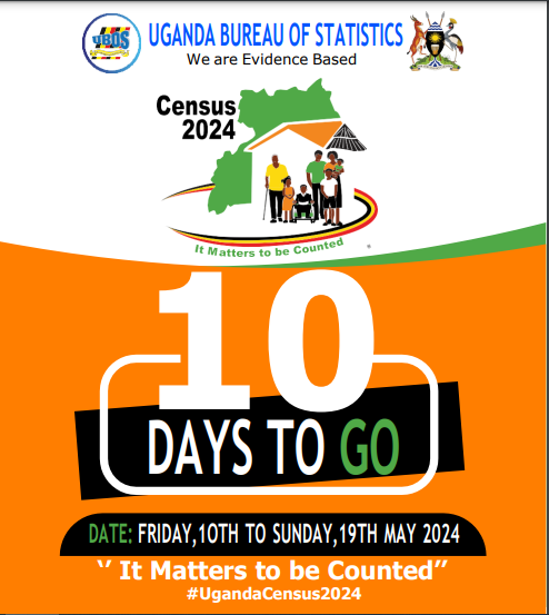 ntvuganda's tweet photo. AD: 10 days to the #UgandaCensus2024. No need of the National ID while being counted. Be there and be counted. https://t.co/rDKz7gLbQj