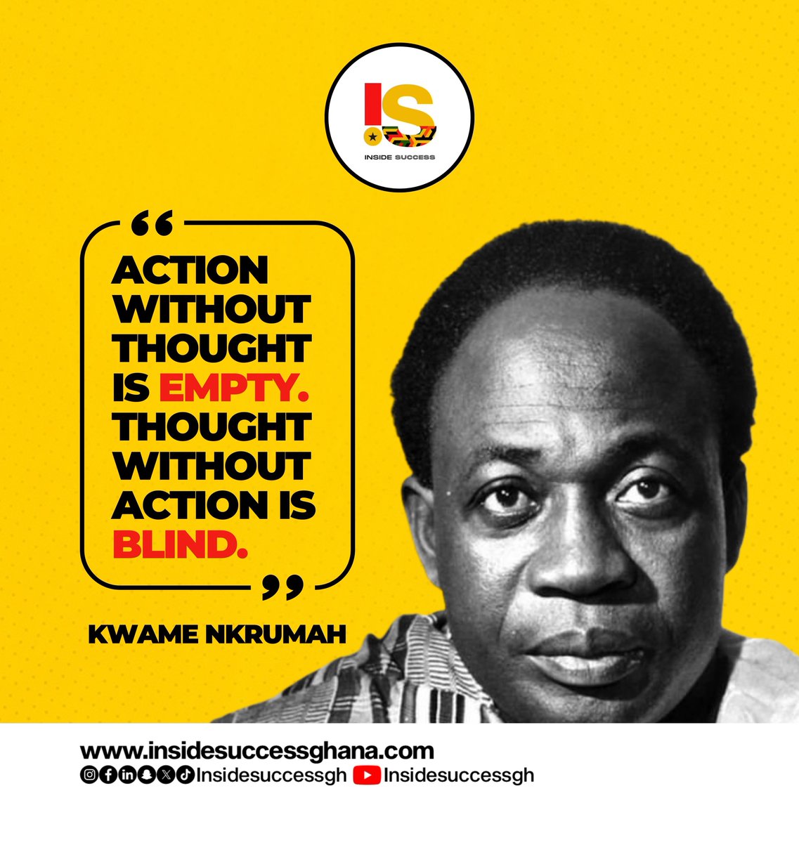 Welcome a to new week, always remember to accompany your positive thoughts with decisive actions! Wishing you a wonderful week ahead!
#mondaymotivation #insidesuccessgh #nsidesuccessghana #visitghana #accraghana #KwameNkrumah #greatness #instagram #reels #viral