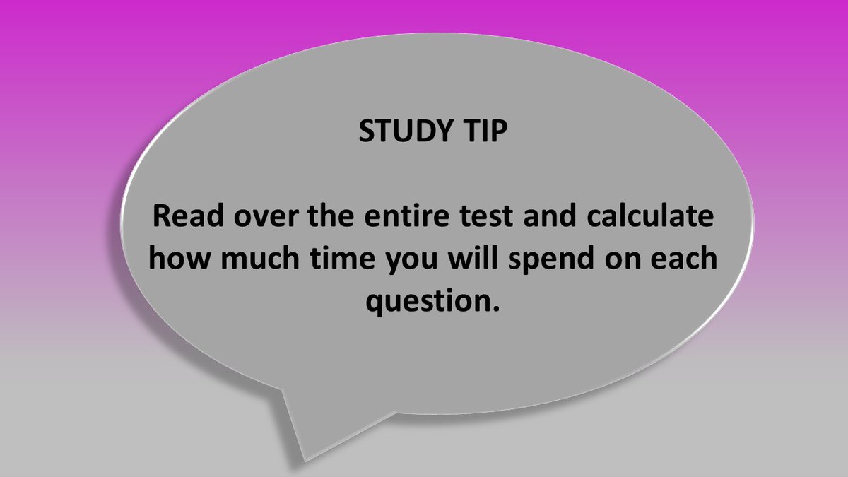 Here is our 'Study Tip' for this week