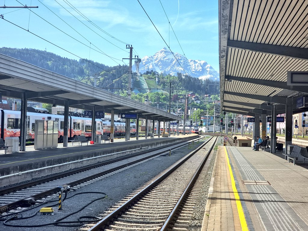 Good morning from #Innsbruck Hbf 🇦🇹 I wonder where today might take me 👀 #Interrail #NonstopEurotrip