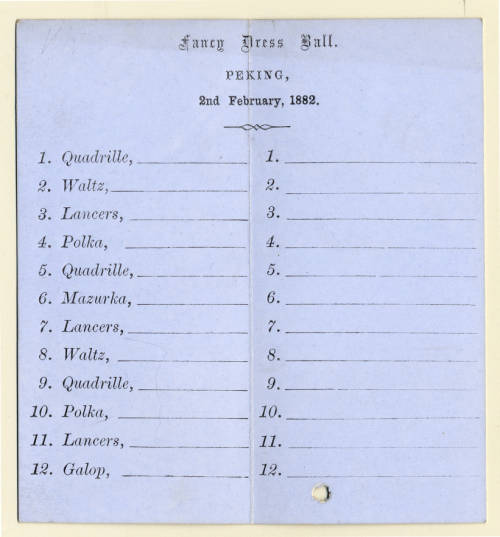 It’s #InternationalDanceDay

This is a programme/dance card for a ball held in Peking in 1882 - quadrilles, lancers and polkas aplenty!

Many more can be found in the Robert Hart Music section on our digital platform cdm15979.contentdm.oclc.org/digital/collec… 🎶🎺🎻

#music #roberthart #China