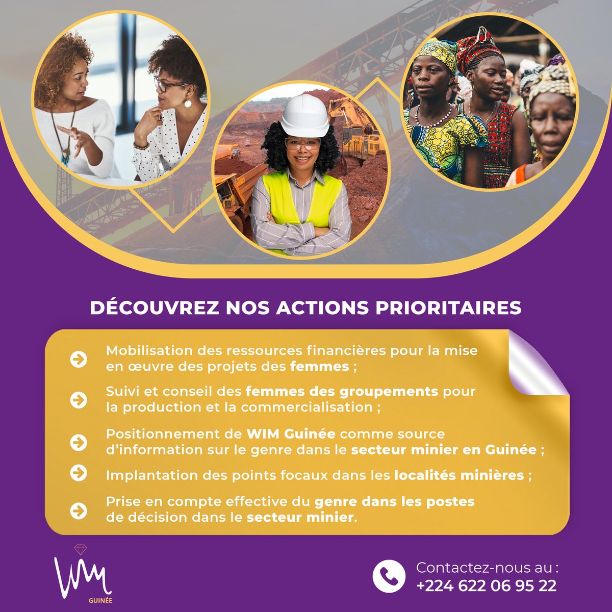 WIM Guinée | Découvrez Nos Actions Prioritaires

Pour l’année 2024-2025, nous partageons avec vous nos Actions Prioritaires.

#womeninmining #MiningEquality #MiningLeadership #IFCConnectedCommunities #CommunityBusinesses #GenderInclusion #IFCGender #SustainableMining #CBG