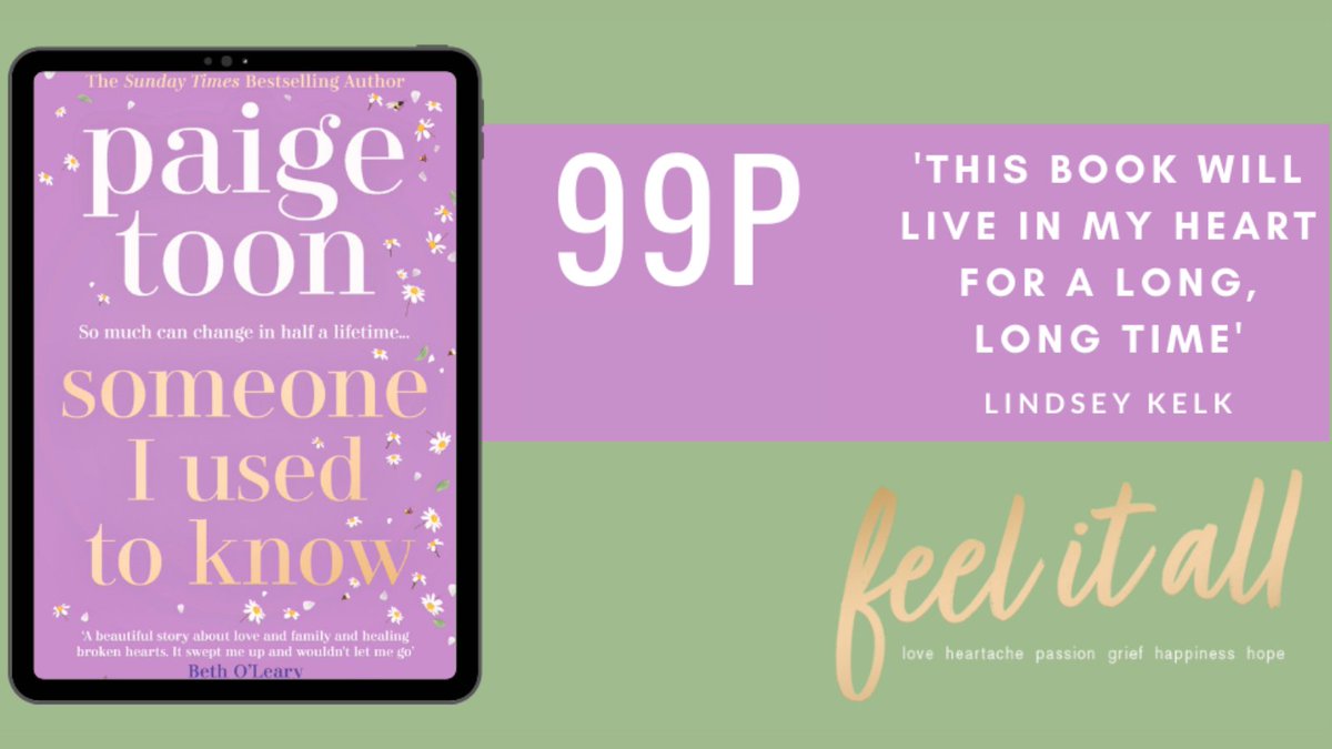 Last chance to grab Sunday Times bestselling author @PaigeToonAuthor's #SomeoneIUsedToKnow for just 99p in eBook via @AmazonKindle. ‘A beautiful story about love and family and healing broken hearts. I loved it’ BETH O’LEARY simonandschuster.co.uk/books/Someone-…