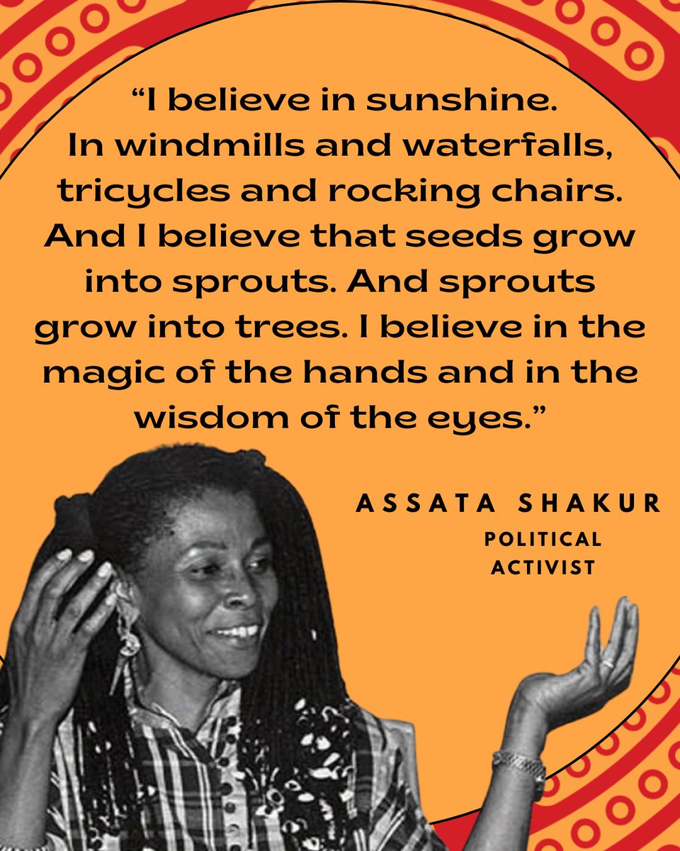 #BlackTeachers, may your week ahead be a harmonious, easy, and joyful one where you embrace the vitality of life in the spirit of the late, great #AssataShakur and embody the value of liberated learning.

You deserve it! 🫶🏾 #MotivationMonday #edu