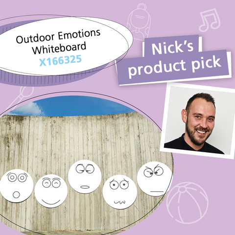 Nick’s product pick (product code: X166325). Our outdoor emotions whiteboard encourages the little ones to understand their own emotions - perfect for any weather as they can be used inside and outside!

#KidsEmotions #EmotionalIntelligence #ChildDevelopment #PlayAndLearn #