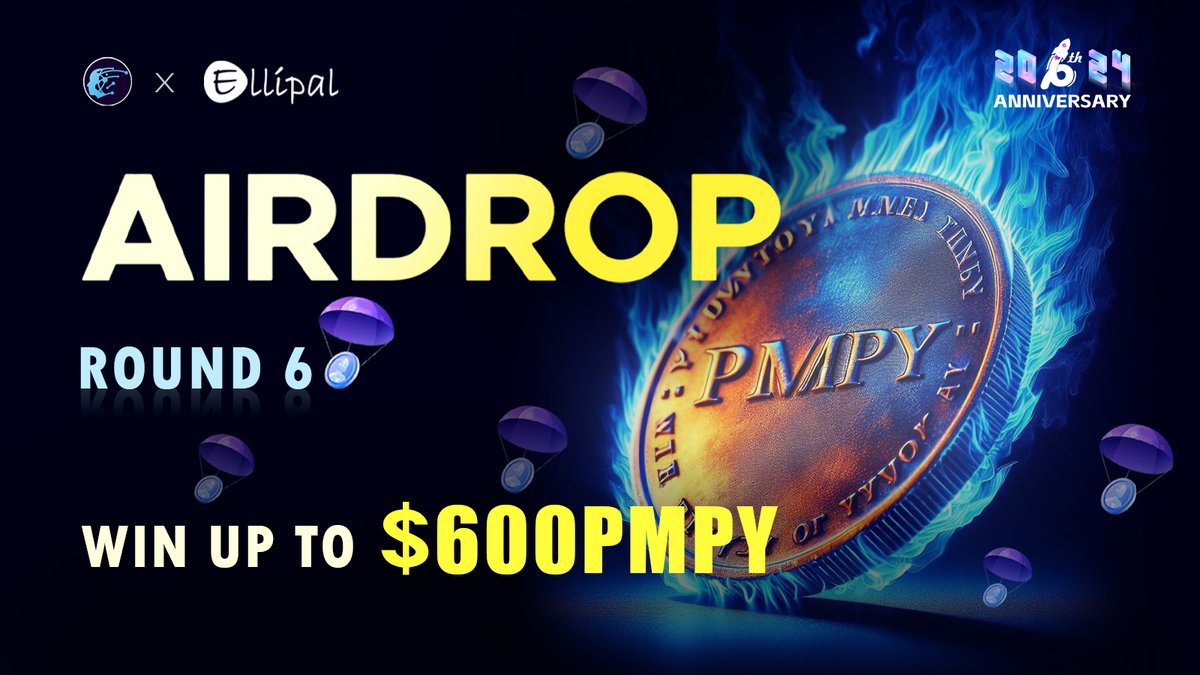 🥳ELLIPAL's sixth round of airdrops 🥳 🪂Token: $PMPY 🏆Win up to ＄600 👇👇👇 1️⃣ Follow @ellipalwallet @PrometheumPMPY 2️⃣ Like, RT and tag 3 friends! 3️⃣ Drop your $ETH wallet👉 dicovertest.ellipal.com/ellipal_activi… 📅 April 29- May 5, 2024