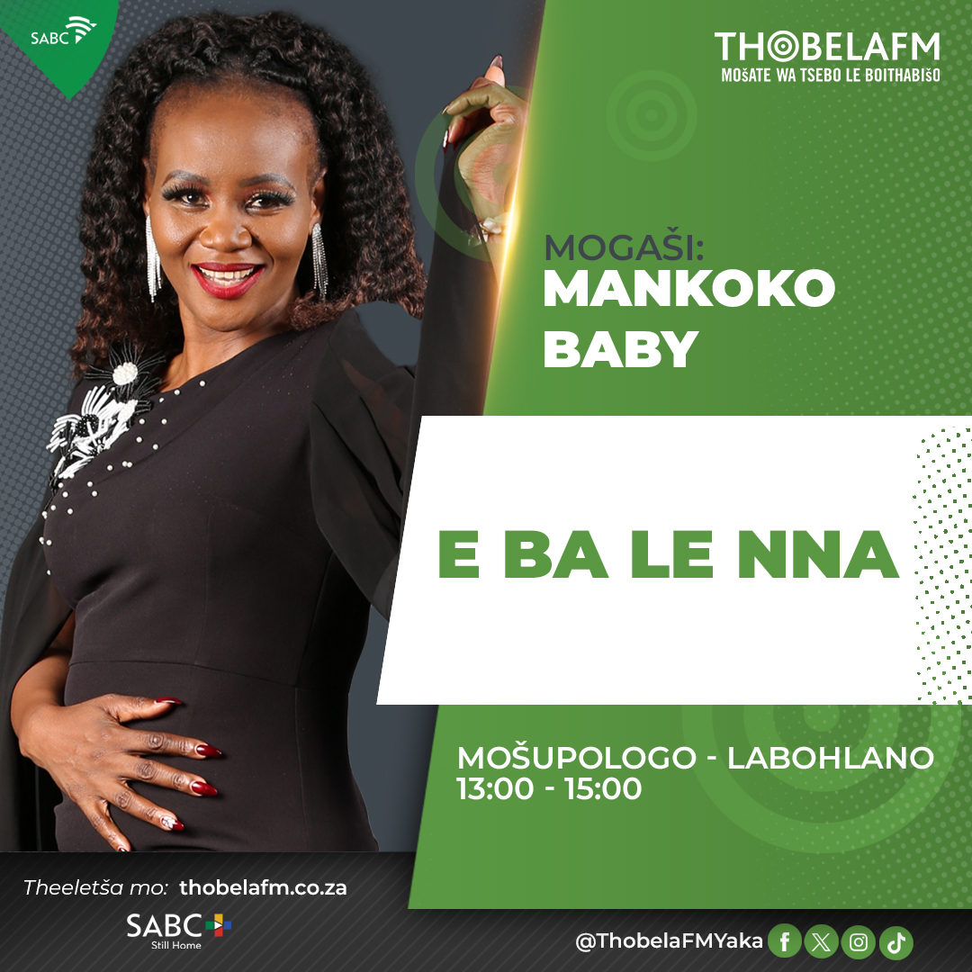 Ke nako ya #EbaLeNna ka @MankokoB | 13:00 - 15:00

Dula o theeleditše thobelafm.co.za 🌐