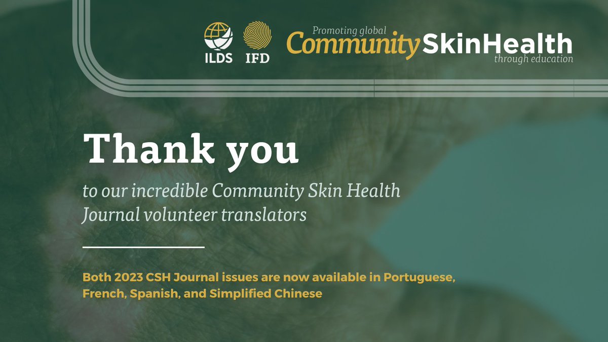 Thanks to the dedication of our CSH Journal volunteer translators, Luísa Polo Silveira, Doriane Sabushiimike, Olivier Chosidow, Cristina Galvan, Isabel Casas &amp; Tee Siah, both 2023 issues are available in Portuguese, French, Spanish and Simplified Chinese! bit.ly/CSH-Journal