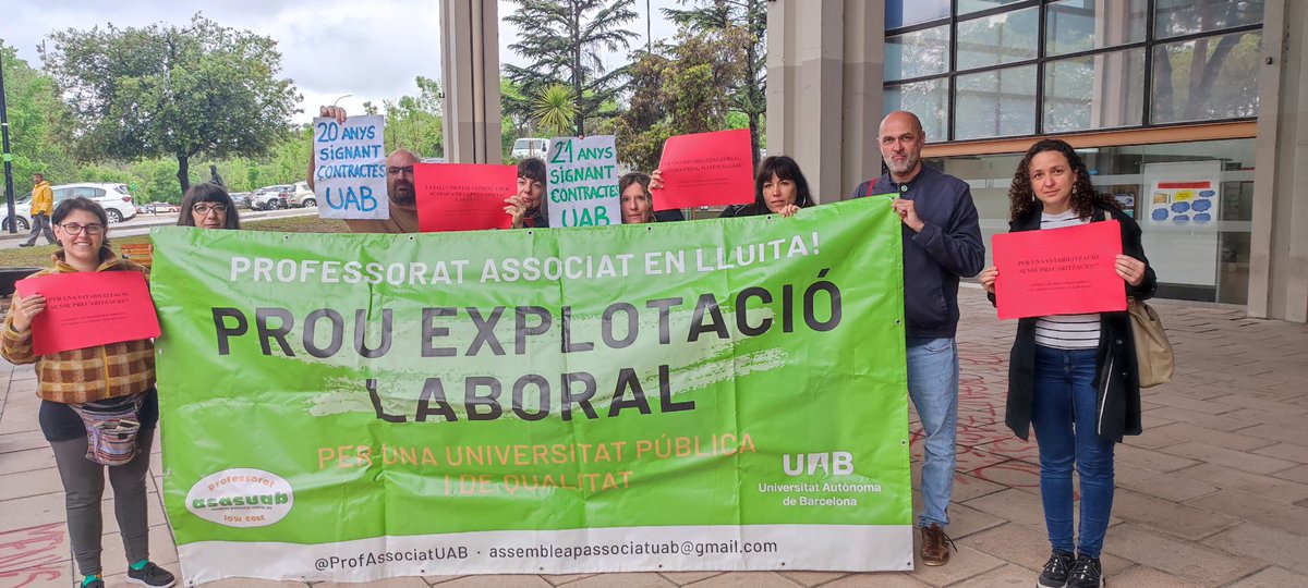 🔴Prou precarietat! 🔴Prou maltractament 🔴Per una estabilització que no impliqui més precarització🔴 ✊Professorat associat professorat cabrejat✊