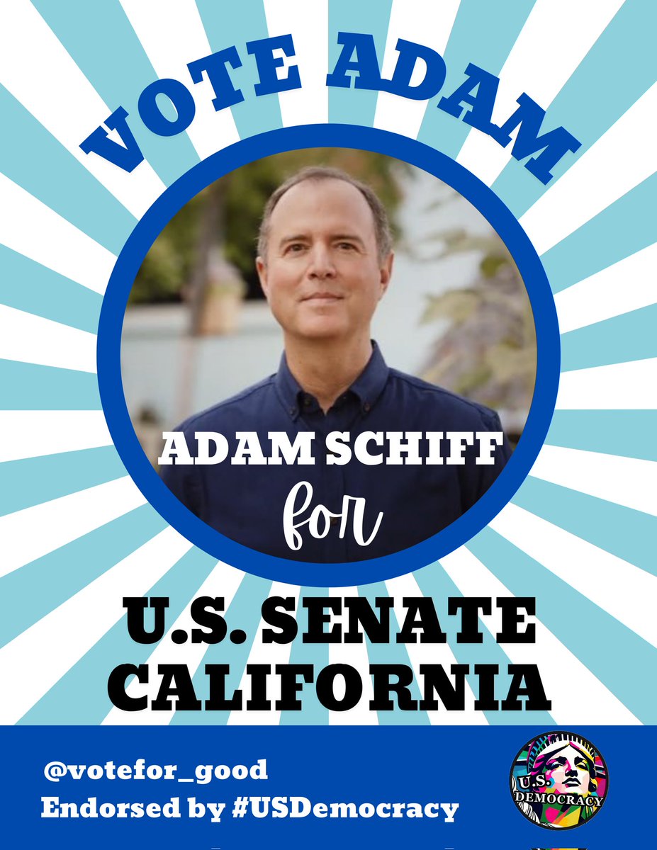 Adam Schiff has been fighting for all Americans since day one! He wants to protect your LGBTQ family members and he truly DOES make America better! We need him in the Senate! #LetsGoAdam! #USDemocracy