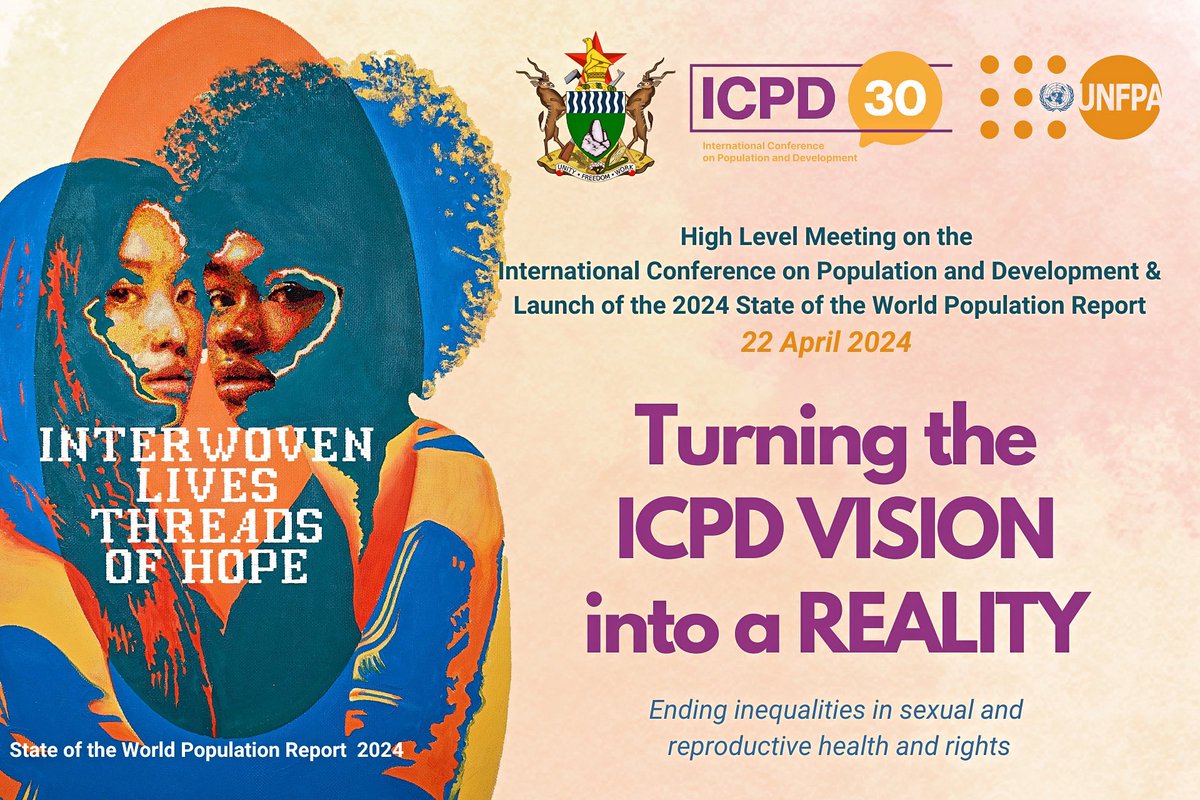 Don't miss out on the latest news from @UNFPA_Zimbabwe ! Explore UNFPA special newsletter bit.ly/49ZpswG highlighting our #ICPD30 event and the launch of the 2024 State of the World Population Report #SWOP2024 in Harare. #InterwovenLives #ThreadsOfHope
