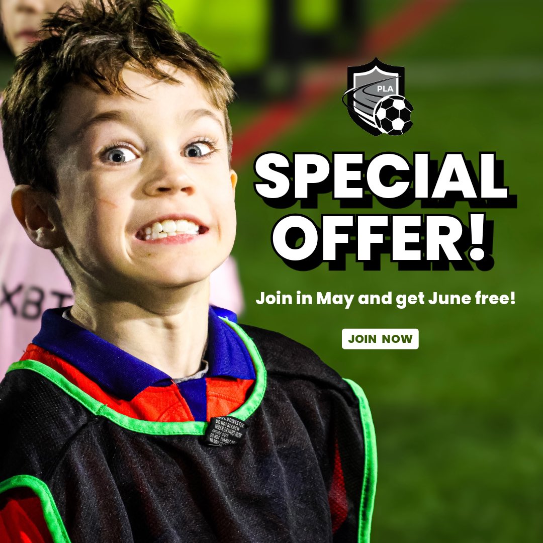 🌟 SPECIAL OFFER! 🌟 Sign up to PLA from now until the end of May and we’ll give you June completely free 🙌⚽️ Whether you’re an Under 5 - Under 14 GK or outfield player, we have a range of group sessions available. Click the link in our bio to join us! 👋 #PLA