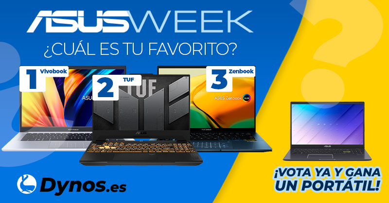 🟡 SORTEO ASUS WEEK 🟡
¡Dinos tu modelo favorito y entra en el sorteo de un portátil Asus

➡️ Síguenos
➡️ Haz RT y Me Gusta
➡️ Dinos cuál es tu modelo favorito y menciona a un amigo
➡️ Más oportunidades en Dynos.es: tinyurl.com/5n72p9um

¡Mucha suerte!