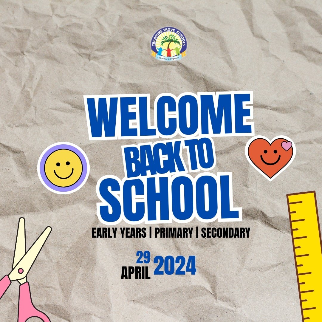 The wait is over! We are excited to welcome our treasures back to school! Lets this term amazing!

#Backtoschool #Schoolresumes
#TreasureTroveSchools #Secondaryschool #Treasuretrovemontessorischool #SchoolsinOsun #Schoolinosogbo #Osunstate #Crecheinosogbo #earlyyearsOsogbo