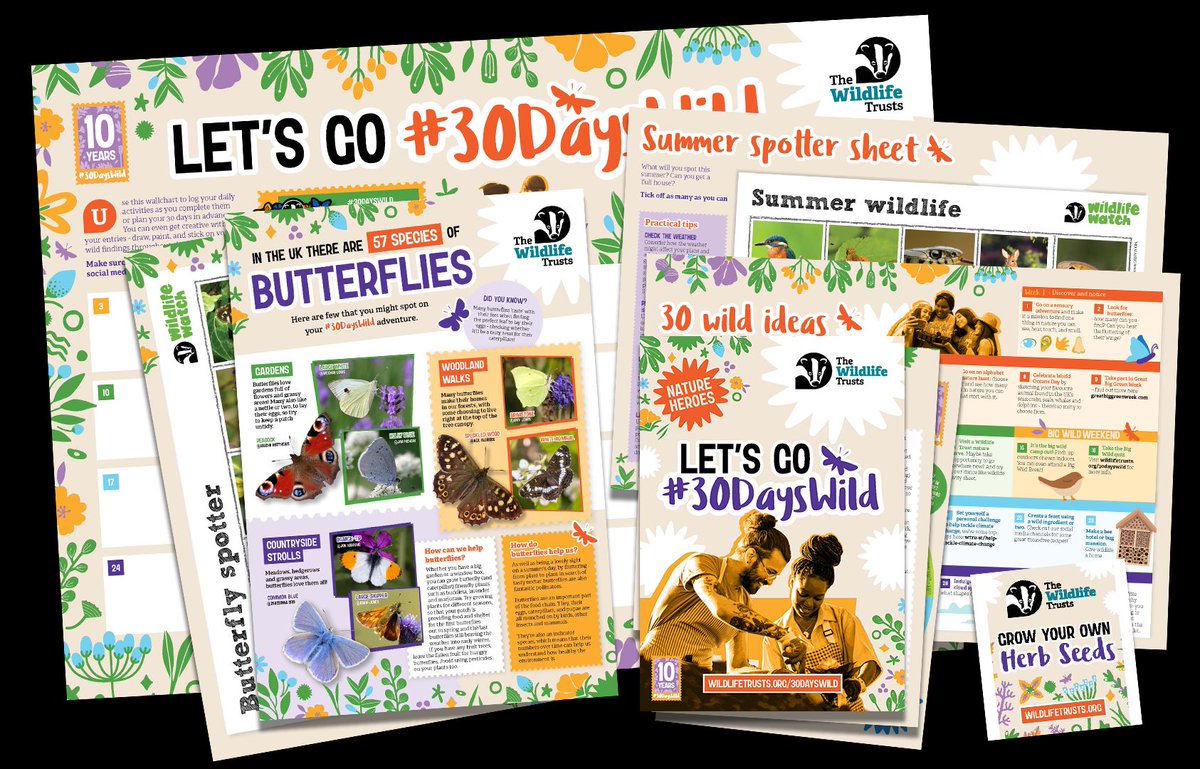 Have you always wanted to be able to identify the birds in your garden? Or would you like to be able to spot signs of mammals in the wild? 🐾

Sign up for @WildlifeTrusts #30DaysWild today and get your FREE pack to help you connect with nature! 🐦 wildlifetrusts.org/30dayswild