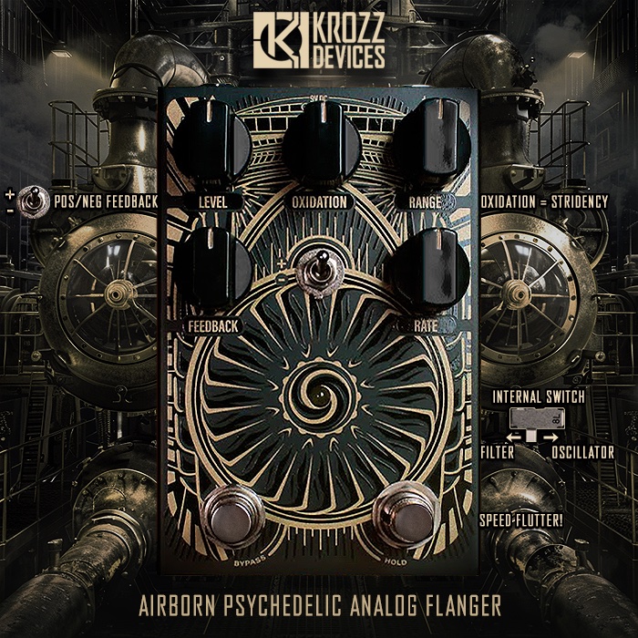 Krozz Devices' Airborn Analog Psychedelic Flanger beautifully combines Highest Fidelity Components with smart extended range delivery - guitarpedalx.com/news/gpx-blog/… @krozzdevices @fxpedalplanetonlinestore #krozzdevices #krozzdevicesairborn #airbornanalogflanger #airbornflanger