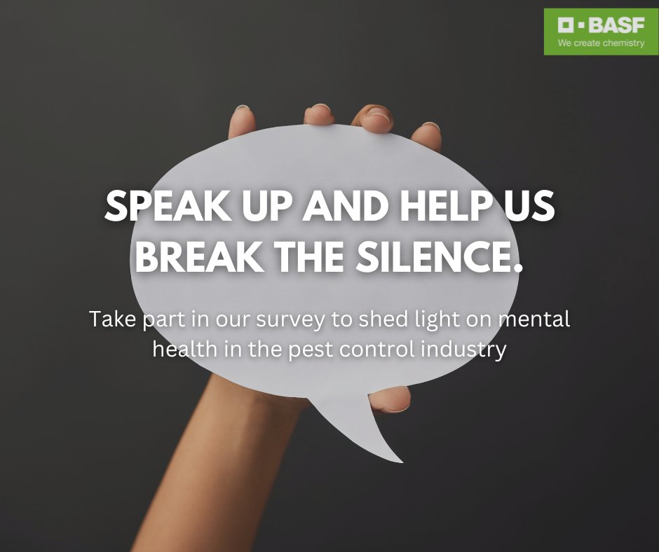 Your voice matters.

Join us in breaking the silence surrounding men's mental health in the pest control industry. Don't miss out on the chance to share your experiences in our survey.

Take part now: form.jotform.com/240864809414057

#mentalhealth #mensmentalhealthweek #pestcontrol