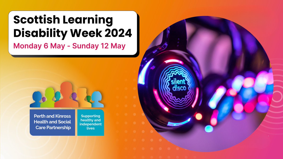 The centre for inclusive living Perth and Kinross team are hosting a silent disco as part of #SCLDWeek2024. Join them on Friday 10 May from 2pm until 4pm at Civic Hall, Council Building, 2 High Street, Perth to dance the afternoon away. Read more at pkc.gov.uk/scld2024