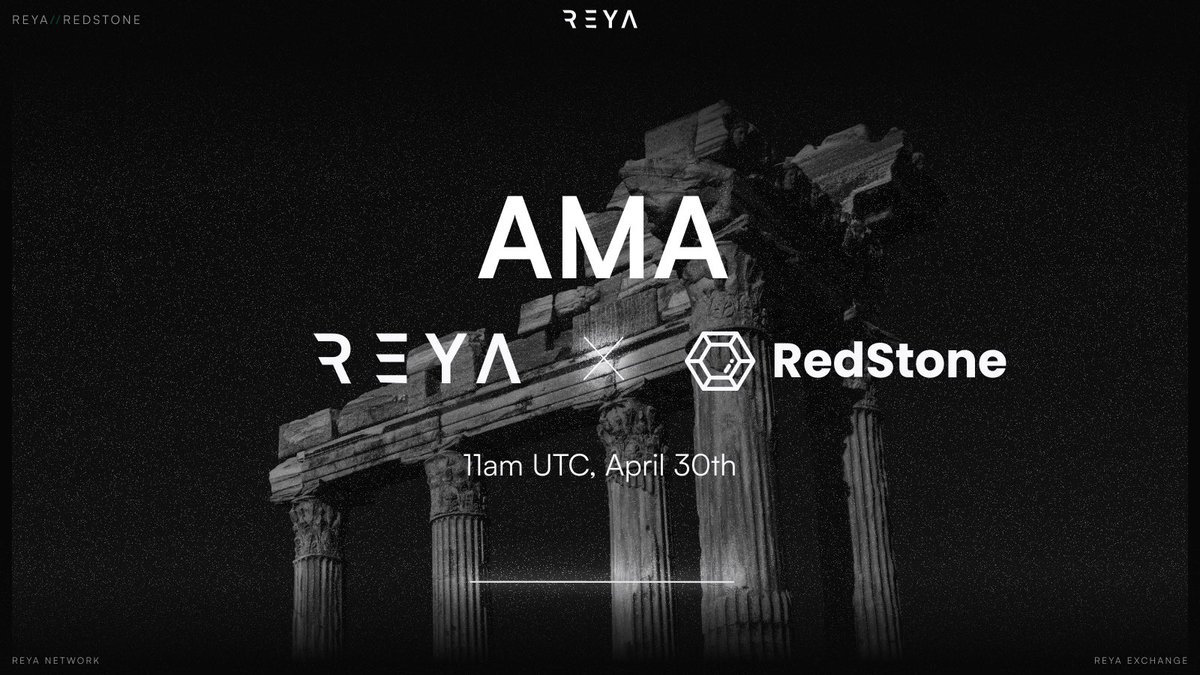 Reya Network is unique with a liquidity layer that can power multiple DEXes at once! But this layer wouldn't be possible without one of our key partners - @redstone_defi Join us for an AMA @ 11am UTC April 30th, where we'll talk through the partnership and what this unlock…